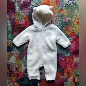GAP Soft White Sherpa Baby bunting